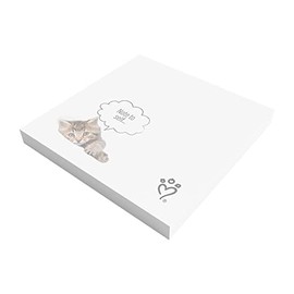 LUXPaper Rachael Hale Collection Sticky Note Pads | 50 Sheets Per Pad | 3" x 3" | Tabby Cat Design | 60lb. Text | 2 Qty