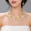 100 Pack Green Leaf Beads for Jewelry Making Leaf Crystal