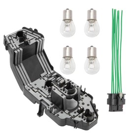 Tail Light Assembly Holder Bracket for F55 F56 F57 - Rear Lamp Housing Socket with Plug & 4 Bulbs - Passenger and Driver Side - OEM #63217361305