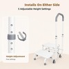 NnsZenith Adjustable Heavy Duty White Color Step Stool with Adjustable