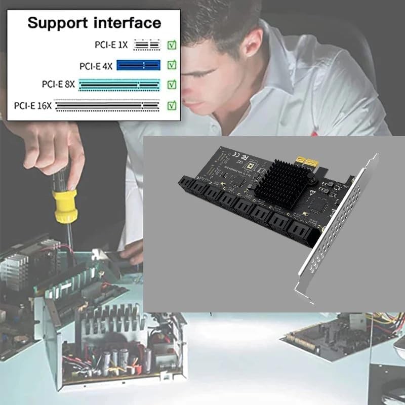 Panlouting PCIe 2.0 X1 to SATA 3.0 Adapter | 16