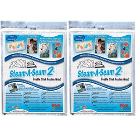 Warm Company Steam-A-Seam 2 Double Stick Fusible Web-9"X12" Sheets 5/Pkg (5517) (2-Pack of 5)