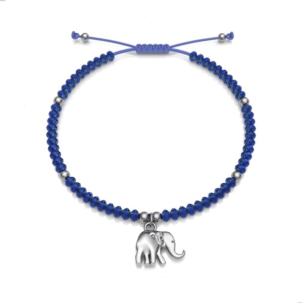 Agálea | Pulsera con dije de Elefante de plata ley