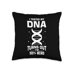 Dna Test Genetic Testing Crispr Microbiology Throw Pillow