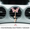 Healifty 2pcs Bling Butterfly Air Vent Clips Crystal Pandent Car