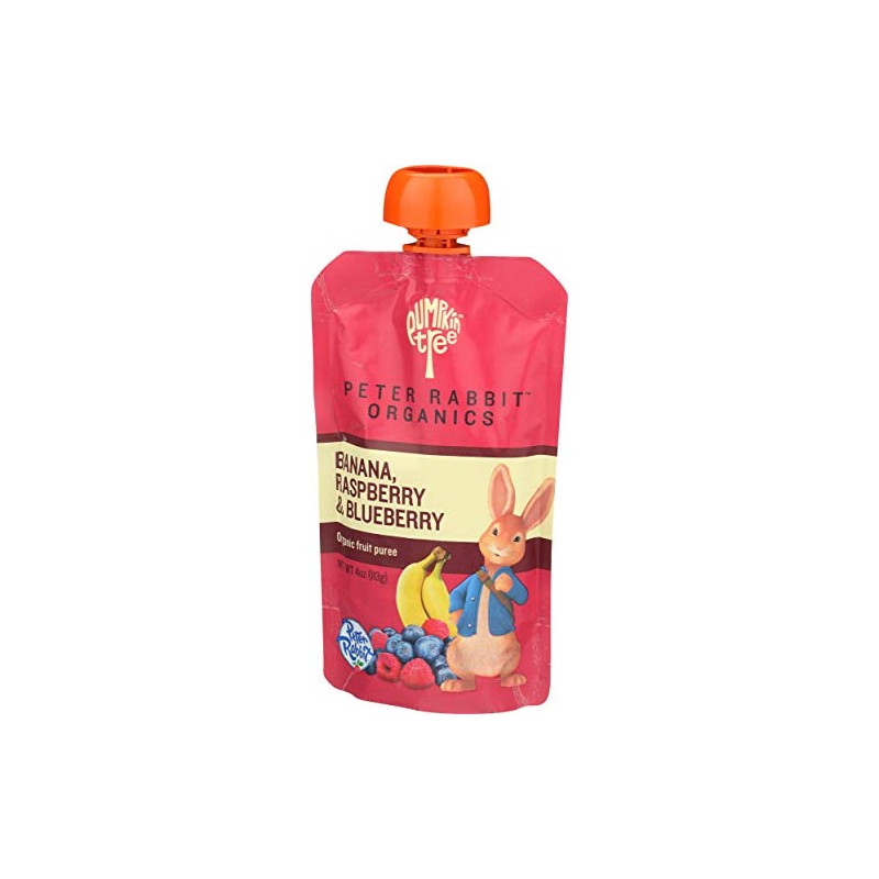 Peter Rabbit Organics Baby Raspberry Banana Blueberry, 4 oz