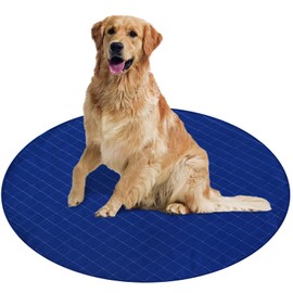 Round Pee Pads for Dogs, Whelping Pads 48", Washable Puppy Training Pads, Reusable Non-Slip Pee Pads for Incontinence, Travel, for Playpen, Crate, Kennel