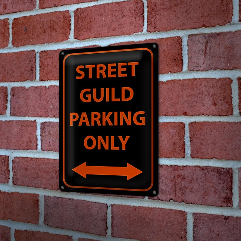 Street Guild Parking Only | Metallschild | Parkplatzschild | 20