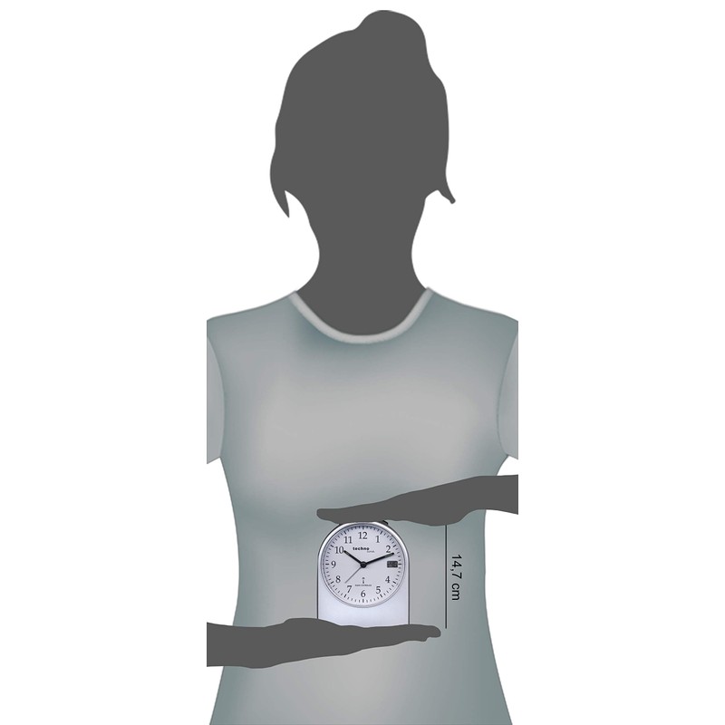 Technoline WT 765 Radio Alarm Clock, Silver