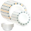 Corelle Vitrelle 18 Piece Glass Dinnerware Sets, Service for 6,