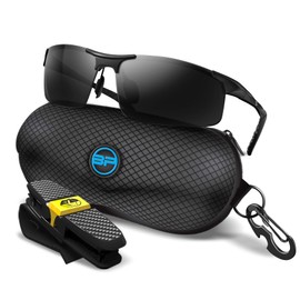 BLUPOND Sports Sunglasses for Men Women - Anti Fog Polarized Safety Glasses for Outdoor Golfing Fishing Hunting Shooting (black)