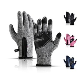 Yolistar Gloves, Bicycle Gloves, Driver's Gloves, MTB Gloves, Winter Warm Gloves, Touchscreen Gloves, Running Gloves, Cycling Gloves, Elastic, Breathable, Non-Slip (Grey, S)