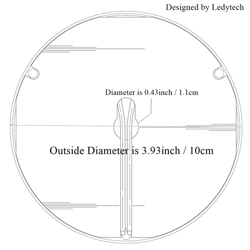 Ledytech 2-Pack 3.93'' LED Ceiling Fan Light Retrofit Kit, Ceiling