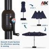 ABCCANOPY 15ft Umbrella Outdoor Patio Solar Lights with Base, Outdoor