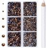 8000pcs Hotfix Rhinestones Flatback,Rhinestones for Crafts Clothes Mixed 6 Sizes,