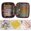 13 Pairs Knitting Needle Set, Aluminium Interchangeable Circular Knitting Needles