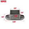 MY MIRONEY 10PCS 1.57" x 1.57" Square Post Flange Base