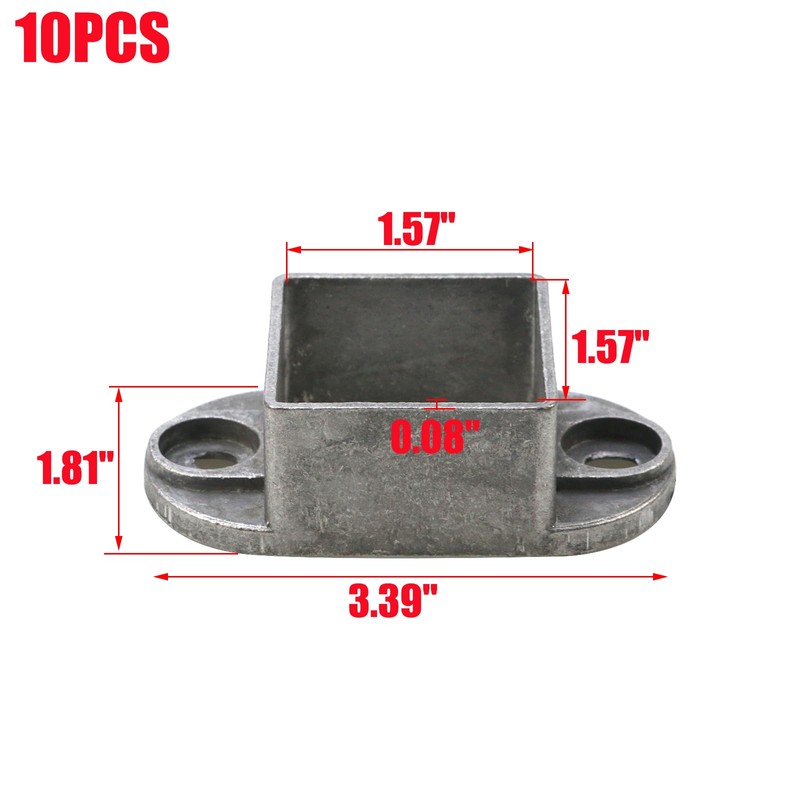 MY MIRONEY 10PCS 1.57" x 1.57" Square Post Flange Base