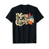 Retro Christmas Tee for Men Women T-Shirt, black