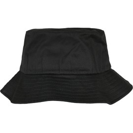 Yupoong Flexfit Unisex Bucket Hat Made of Organic Cotton with Flex Band Inside, Fishing Hat in Black, White or Blue, One Size, black