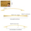 Amerdeco 10 Pack Brushed Gold Cabinet Pulls 5Inch(128mm) Hole Centers