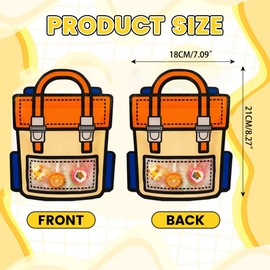 30 PCS Orange Party Favor Bags for Kids, Children Goodie Bags with Stand-up Bottom, Grip Seal Ziploc Bulk Gift Bag, Students Treat Bag, Cute Snack Candy Bags for Birthday, Back to School, Classroom