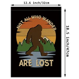 Funny Camper Garden Flags Not All Who Wander Are Lost Vertical Double Sided Flag Camping Trailer RV Outdoor Yard Decor 12.5 x 18 Inch