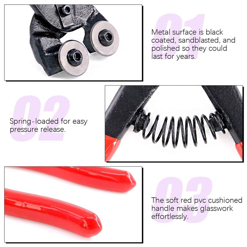 Swpeet 5Pcs Heavy Duty Glass Mosaic Cutter Kit, 8 Inch
