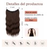 Xbwig Extensiones De Cabello De Alambre Invisible De 22 Pulgadas