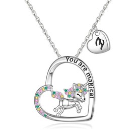 Unicorn Necklace for Girls- Heart Unicorn Necklace for Kids Little Girls Gifts Teenager Girls Gifts Ideas Unicorn Necklace for Girls Unicorn Jewelry for Girls Toddler Necklace | Necklace for Girls