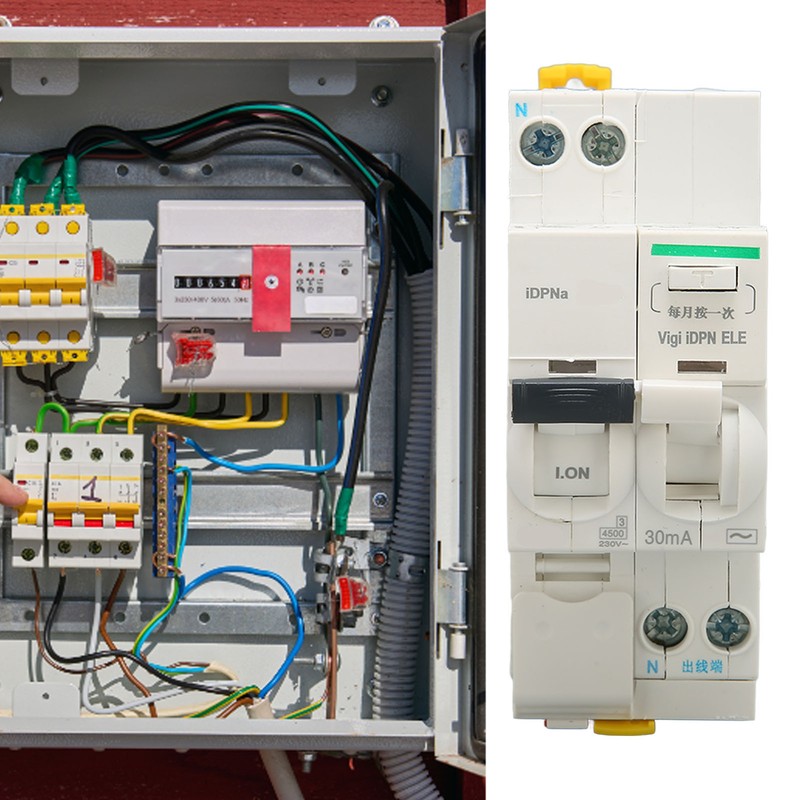 Circuit Breaker Air Switch 1P N AC 230V Leakage Protection