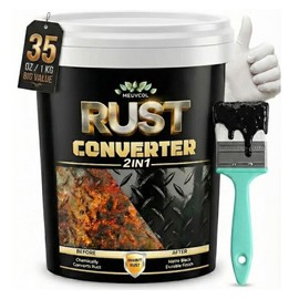 2 in 1 Rust Converter & Metal Primer, 35 oz Black Rust Reformer Paint for Metal, Trailer, Truck Frame, Car Chassis, Ultra Rust Encapsulator & Inhibitor, Heat Resistance Rust Neutralizer & Conversion
