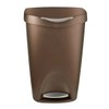 Umbra Brim 13 gal Bronze Plastic Step On Trash Can