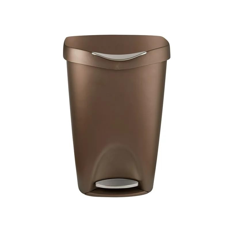 Umbra Brim 13 gal Bronze Plastic Step On Trash Can