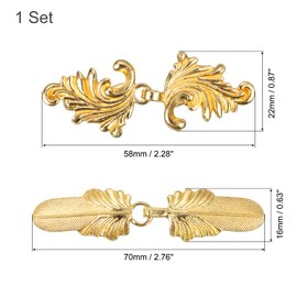 sourcing map 2pcs Vintage Sweater Clips Cape Cloak Clasp Retro Cardigan Clips Shawl Collar Clasp Dress Shirt Brooch Clip for Women, Gold