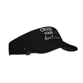Yipaidel Cruise Hair Don't Care Sun Visor Hats Women Men, Protection Adjustable Baseball Cap for Beach Golf Running Tennis Black