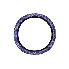 Universal Steering Wheel Covers, Cute Car Steering Wheel Cover for Women and Girls, Car Accessories for Women (Purple Lotus)