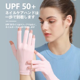 [ZVCXOE] U V Glove for Gel Nail - UPF 50+ Protection UV Gloves for Gel Nail Lamp, Skin Care, Fingerless Gloves, Prevent Hands from UV Harm, Black, Gray, Pink, Black