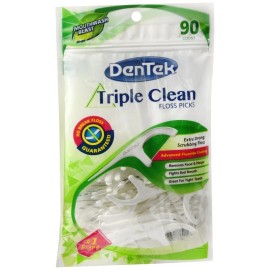 DenTek Triple Clean Advanced Clean Floss Picks Mouthwash Blast 90 EA