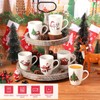 Shellwei 6 Pack Christmas Coffee Mugs 12 Oz Holiday Ceramic