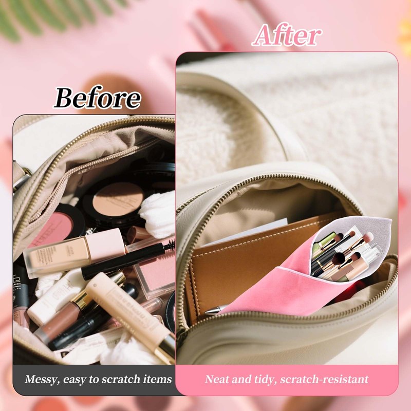BOXOB Self-Adhesive Magic Cloth Makeup Bag, 21.6x21.6in Portable Cosmetic Pouch