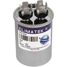 Z23S3710M - ClimaTek Upgraded Round Capacitor Fits Aerovox - 10 uF MFD 370 440 Volt VAC