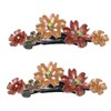 Set of 2 Flower Barrettes Med/Small Hair Clip Both in