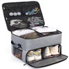 2-Layer Waterproof Golf Trunk Organizer with Ventilated 2-Pair Shoe Compartment