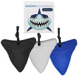 Xtra Tough (XT) Shark Tooth Chew Necklace for Kids - Chewing Necklace Teether Necklace Chew Toys Teething Toys - Designed for Chewing, Autism Sensory Teether Toy (Toughest - Aggressive Chewer)