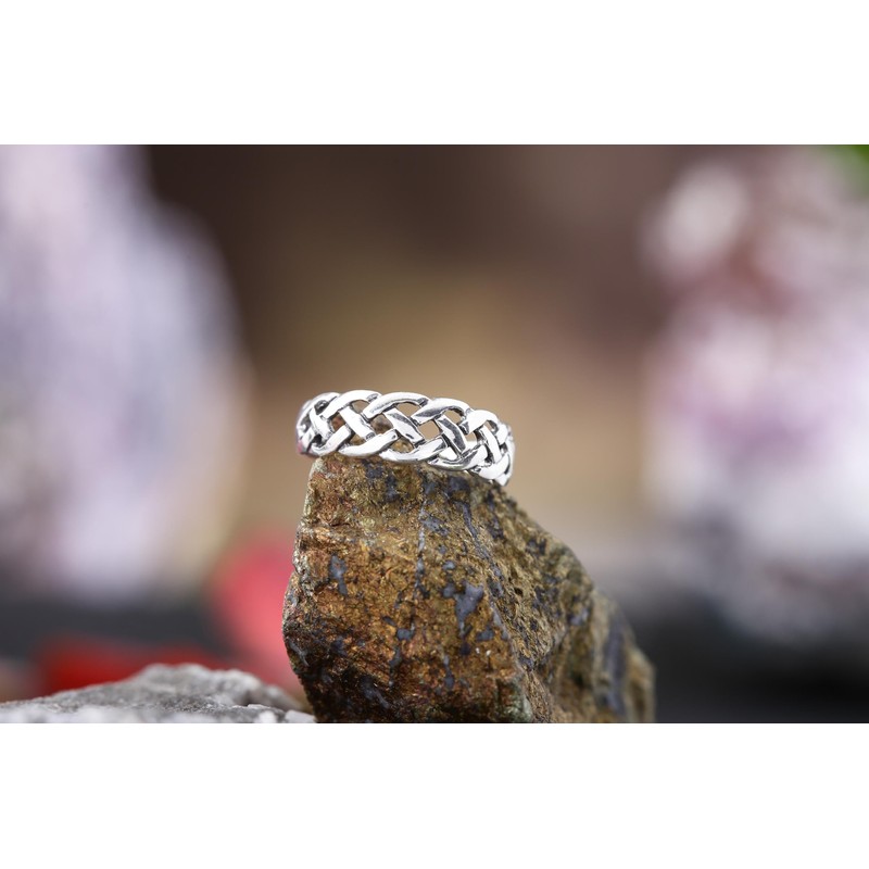 Windalf RHIANA 5mm Celtic Knot Toe Ring 925 Sterling Silver,