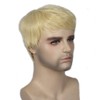 Lydell Short Straight Synthetic Wigs with Bangs for Men Blonde