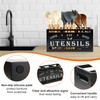Extra Large Black Wood Utensil Holder Organizer Farmhouse Kitchen Decor