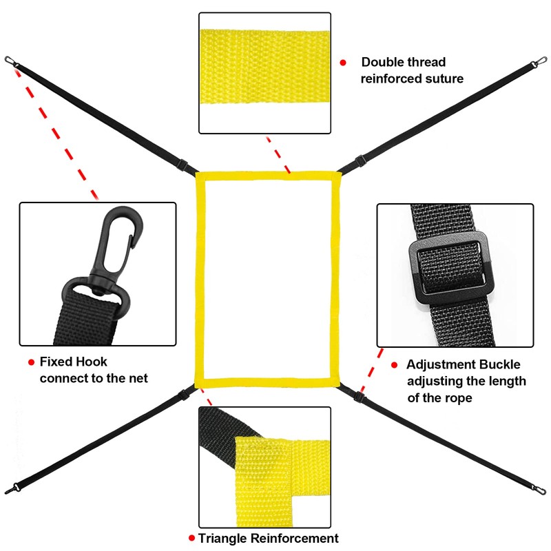 AOLIGEIJS Baseball Net Adjustable Strike Zone Target… (Strike Zone, Yellow)