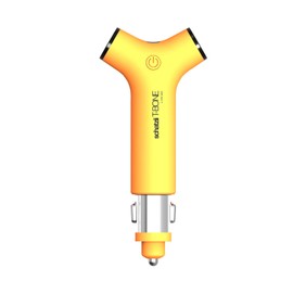 Schatzii T-BONE 3-In-1 Car Charger/PwrBnk/LED Flashlight Yellow - Retail Packaging - Yellow